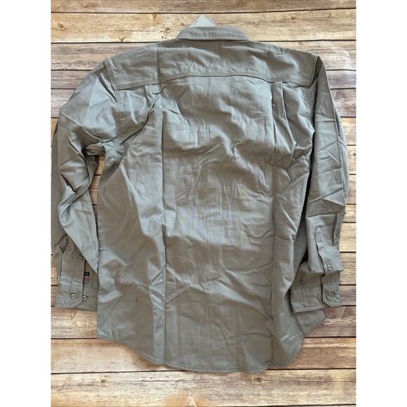 NWT CARHARTT FRS160 Flame Resistant Twill Shirt Men Large gray Workwear MEC - Picture 10 of 10